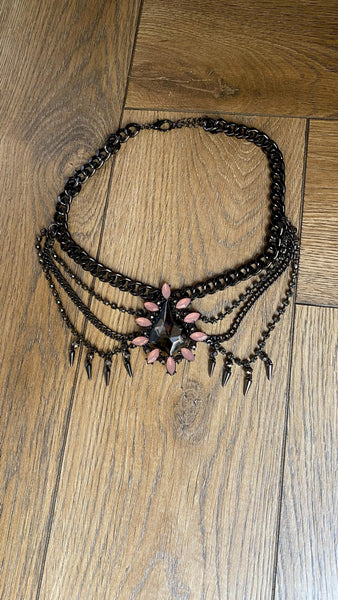 Collar/Gargantilla Ébano Rosa 🩷
