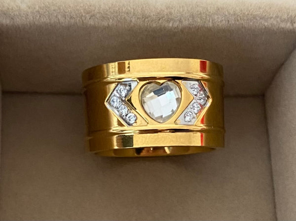 Anillo acero corazón