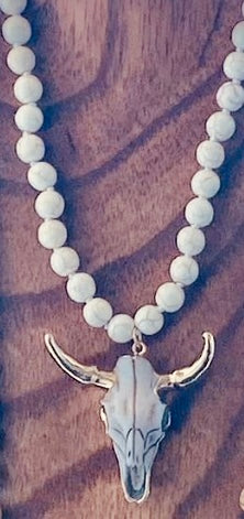 Collar largo blanco