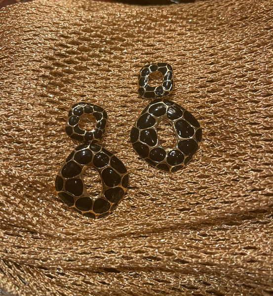 Pendientes aros negros